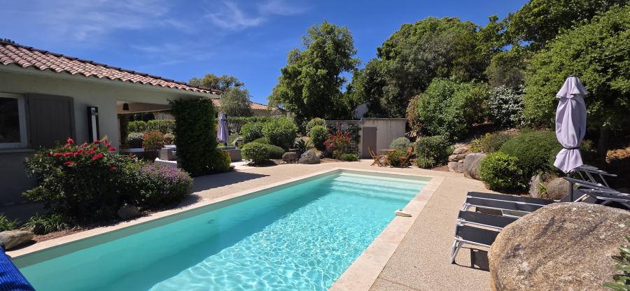 La piscine et la maison